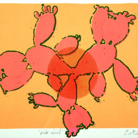 Consuelo Servan Pink Whirl Screen Print